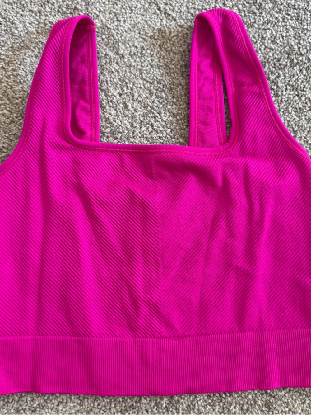 All In Motion Fuchsia Ribbed Sports Bra M